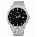 Seiko Men's Prime Stainless Steel Black Dial Watch